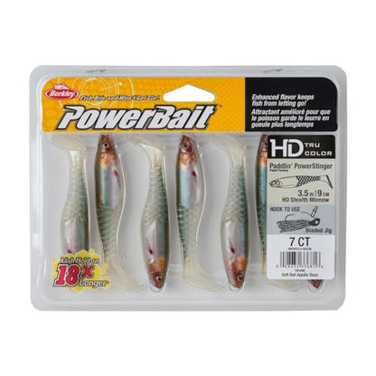 Berkley PowerBait Paddlin' PowerStinger Fishing Soft Bait - color: HD Stealth Minnow, size: 3 1/2"