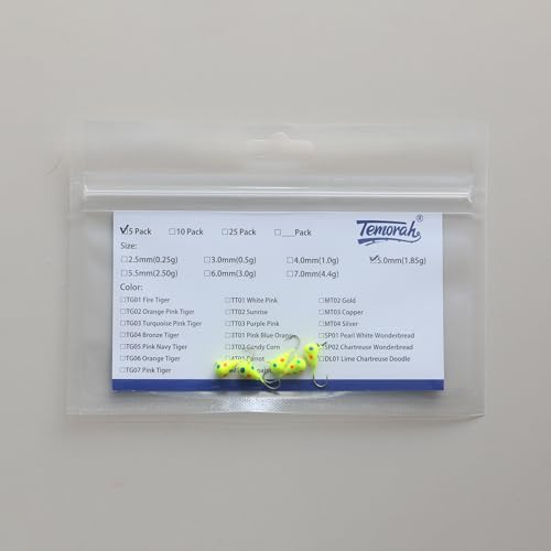 5 Pieces 3.0-6.0mm Teardrop Tungsten Ice Jig - color: SP02 Chartreuse Wonderbread Glow, size: TIJ02 4MM 5PCS