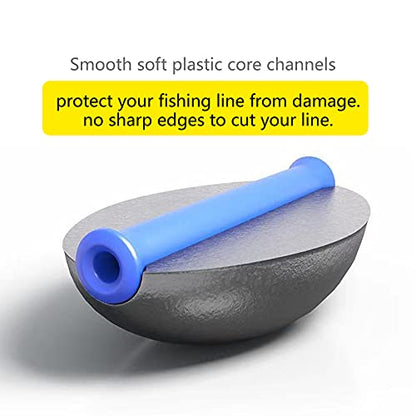 Egg Fishing Sinkers Weights Assortment Lead Oval Shape Bass Casting Worm Bullet Tackle for Saltwater Freshwater Fishing - style: Snap-barrel-swivels