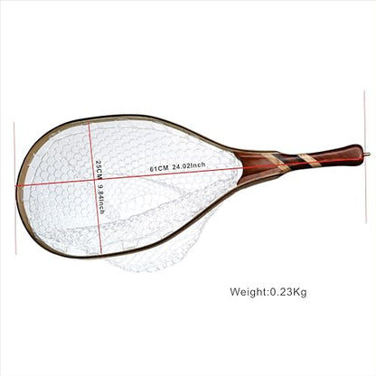 AIRROAD Fly Fishing Landing Net.Gifts for Father - style: Pu-1
