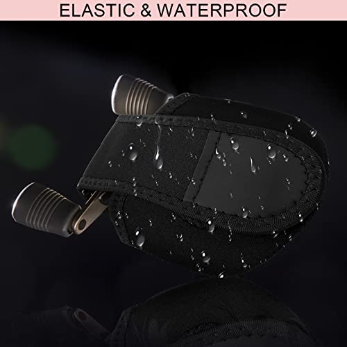 Sratte 8 Pack Fishing Rod Sleeves Reel Bags Casting Rod Socks Reel Cover Protective Fishing Case Braided Mesh Protector for Bait Casting Sea Fly Ice(for S Size Water Drop Wheel)