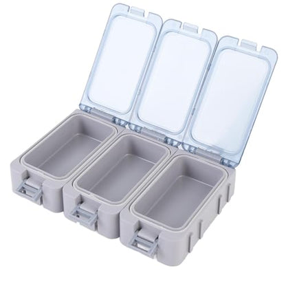 Small Tackle Box, Portable Fishing Gear Organizer with Transparent Window and Luminous Seal, for Anglers and Fishing Beginners (Gray) - color: Gray