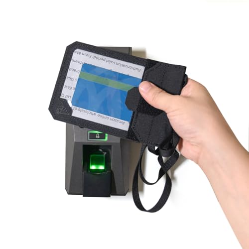 IDOGEAR Tactical ID Card Holder Visual Surface EDC Pouch with Zipper Pocket Badge Holders Credit Card Organizer Holster Neck Lanyard Hanging Hook and Loop Closure Pouches - color: Black