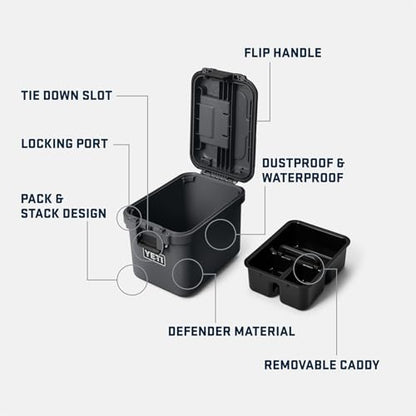 YETI LoadOut GoBox Collection, Divided Waterproof Cargo Case, Dry Box, Camera Case, Fishing Tackle Box - color: Black, size: GoBox 15