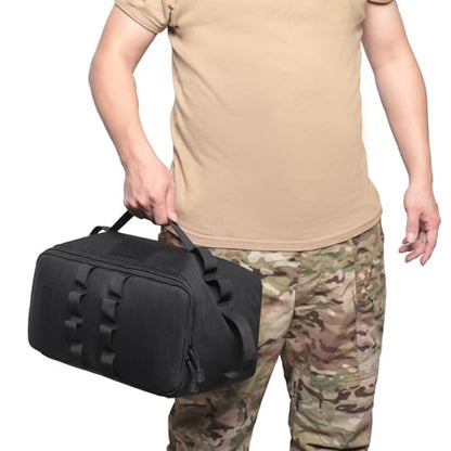 Fishing Tackle Bag Outdoor Camping Cookware Tool Bag Portable Large Capacity Tote Storage Bag Picnic Tactical Soft Case (Black(13.38''L x 6.69''W x 7.48''H)) - color: Black(13.38''L x 6.69''W x 7.48''H)