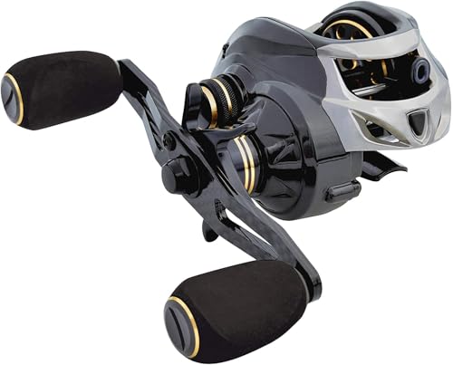 FISHDROPS Baitcasting Reels, 17+1BB Magnetic/Centrifugal Brake Systems Baitcaster Reel, High-Speed Gear Ratio 7.0 Ultra Smooth Low Profile Baitcast Fishing Reel - color: Dual Brake-Right CT