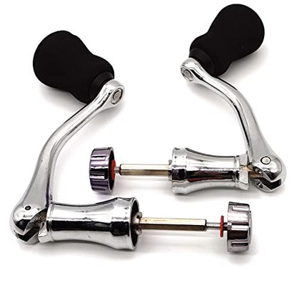 Mixed Pack Fishing Spinning Reel Handle, All-Metal, with The Grip EVA for Spinning Reels Replacement Grip Parts,2 Pack, Large,X-Large