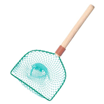 Wood Handle Fishing Net Large Mesh Landing Net 30Cm Frame for Outdoor Fishing and Household Use