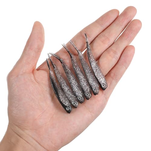 50PCS Soft Plastic Baits 2.75in Soft Fishing Lure | Swim Baits Forked Tail Minnow Bait for Saltwater Freshwater Bass Crappie Walleye Trout Lures Fishing