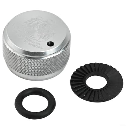 Fit for Abu Garcia Fishing Reel Brake Knob, Mechanical Spool Control Knob, Aluminum Alloy Spool Control with Internal Sound Kit Fit for 3 3.5 4 P5 Series, Fishing Reel Replacement Parts(Silver)