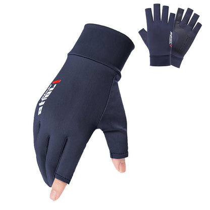 Anti-Slip Strips Cycling Gloves for Men/Women Half Finger UV Protection Driving Glove for Outdoor - color: blue