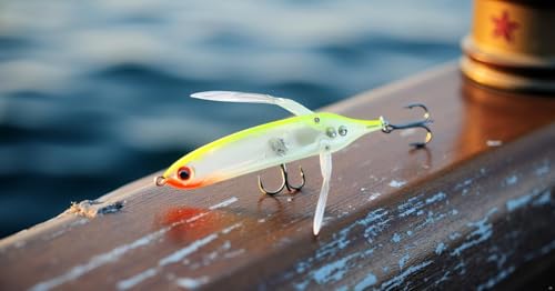 opwater Crawler Walks On Water Dragonfly Big Bass Blow Ups Great Fishing Gift Great for Freshwater Fishing - color: Clear Yellow