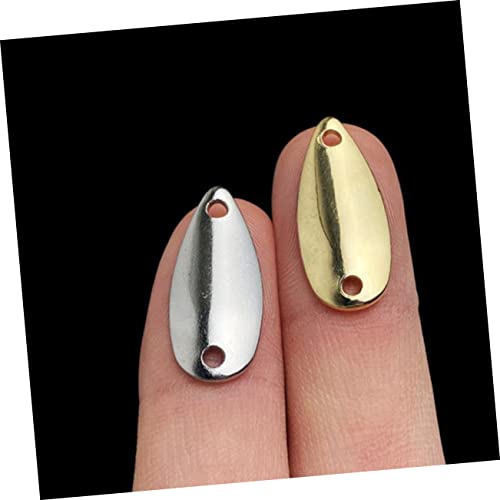 20pcs DIY Fishing Lure Kit Sequin Horse Mouth Single Hook Blades Bright Attractive for Bass Fishing