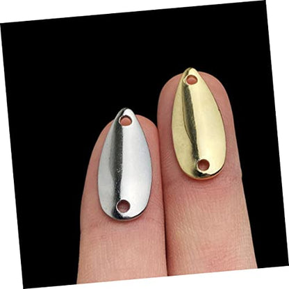 20pcs DIY Fishing Lure Kit Sequin Horse Mouth Single Hook Blades Bright Attractive for Bass Fishing