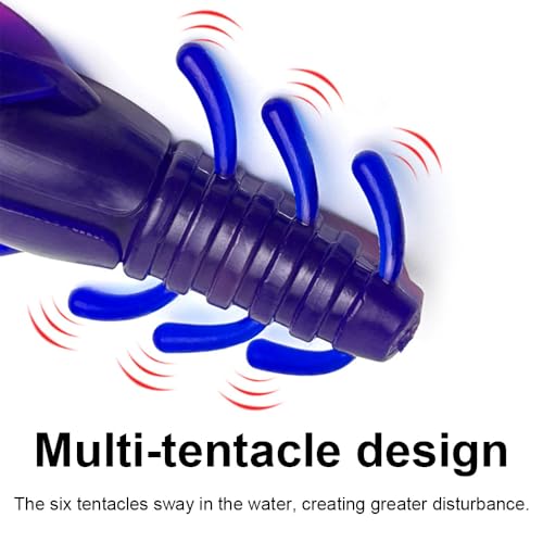 Fishing Soft Lures Shrimp Baits, Fishing Tackle Durable Flexible Bait Saltwater Freshwater Fishing Lure, 5 Pack - color: blue and purple