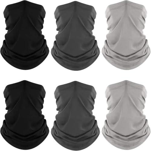 Neck Gaiter 6 Pack UV Protection Cooling Hiking Face Cover MenWomen - color: Multicoloured 08