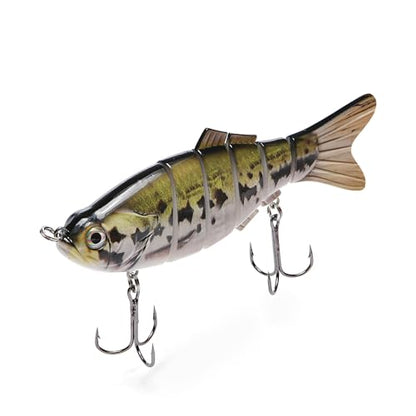 Large Multi Jointed Fishing Lures Bait,Big Giant Fishing Bass Lures,Crankbaits Swimbaits with Treble Hook - color: A11-7.87",4oz