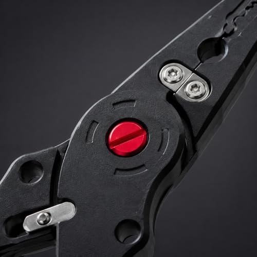 predolo Aluminum Alloy Fishing Pliers with Cutter, Hook Removal & Split Circle Tool, Nylon Sheath Included, 300g Lightweight, Black - color: Black