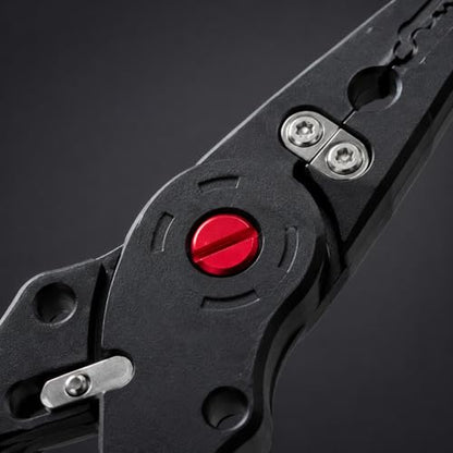 predolo Aluminum Alloy Fishing Pliers with Cutter, Hook Removal & Split Circle Tool, Nylon Sheath Included, 300g Lightweight, Black - color: Black