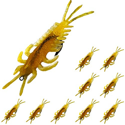 DELONG LURES - Mayfly Nymph Soft Plastic Fishing Bait Lure, Mayfly Lures for Freshwater Saltwater Scented Mayflies for Peacock Bass Largemouth Bass Smallmouth Bass Crappie Panfish and Trout - color: Mayfly 30 Pack