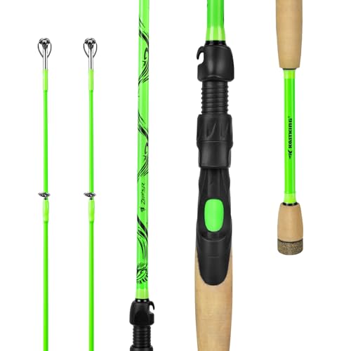 KastKing Zephyr Dual Tip Casting Rods & Spinning Fishing Rods, Lightweight KastFlex IM6 Graphite Rod, Dual Tips Section for Different Powers, Built-in Hook Keeper, PTS Power Transition System - size: 5'0"-UL/L-MF(2 Pcs+ Extra Tip), style: Spinning