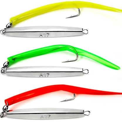 Diamond Jigs Saltwater Fishing Lures Sinking Metal Spoons, Casting Trolling Jigging Lures Bottom Surf Fishing Jigs for Bluefish, Striped bass, Tuna, Salmon, Deep Sea, Ocean - color: 2 oz - 3 Pcs