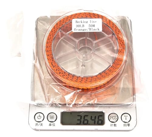 Fly Fishing Backing Line 50M/50Yards 20LB/30LB 8 Strands Polyester Braided Rope Strong Wire Accessories - color: Yellow Black, size: 50M 30LB