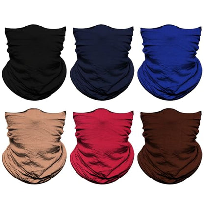 Venswell Neck Gaiter Face Mask Men Women,Seamless Bandana Rave Face Cover Scarf Mask,Balaclava,Headband, Head Wrap,Headwear - color: A-women Solid 2