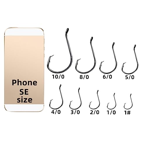 Circle Hooks Fishing Hooks 2X Strong Octopus Offset Fish Catfish Bulk Fishing Gear Equipment Hooks Set Saltwater Freshwater 50PCS - size: 2/0 50/Pack