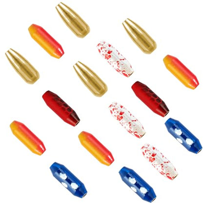 Dr.Fish Brass Lure Bodies for Spinner Making, Lure Making Supplies Parts Acessories for in-line Spinnerbaits Freshwater Fishing Lure Weights - color: 50pcs Pill+Bullet Shape Kit 1