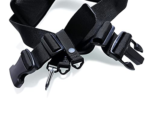BatPower Fishing Belt Set with Rod Holder: Professional Fighting Waist Belt with Battery Pouch & Pliers Case - Compatible with Daiwa, Shimano, Banax, Miya Reels