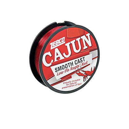 Zebco Cajun Line Smooth Cast Fishing Line, Low Vis Ragin' Red - color: Pony Spool, style: 110-yard/14-pound
