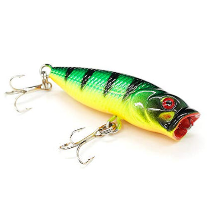 Seasky Fishing Plug Lures Micro Popper Topwater Trout Attack in Freshwater - color: Perch