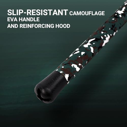 Fiblink 4-Piece Surf Spinning Fishing Rod, Portable Travel-Friendly Pole, Carbon Fiber Fishing Rod (9’/10’/12’) - size: 10' H