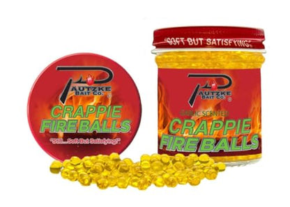 PAUTZKE'S Crappie Fire Balls - Striking Color & Prolonged Scent Release, Infused with Genuine Salmon Egg Juice - color: Gold- 3 Pack