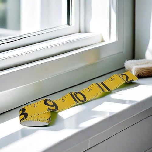 Fish Measuring Tape 120cm PVC Folding Ruler with Winding Board for Precision Fishing Tool Red White Green Yellow Blue(Yellow)