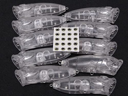 10 Blank Unpainted Minnow Crankbait Topwater Lipless Jerkbait Fishing Lures V3 - color: UPT605P10