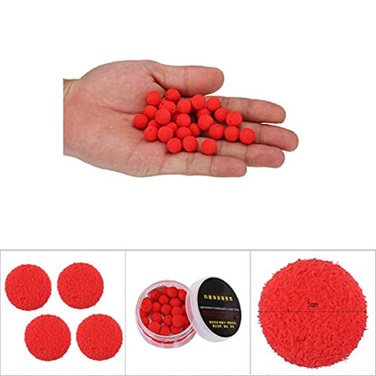 Floating Soft Pellets Baits Bright Color 30Pcs/Lot for Carp Fishing Enthusiasts (Red Strawberry Flavor 10MM)