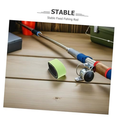10pcs Fishing Rod Straps Elastic Anti-Slip Bands for Outdoor Fishing Pole Accessories Green 30x250mm Tackle Storage Holder for Boat Deck Gear