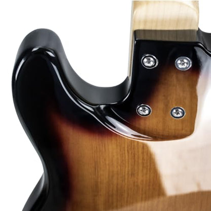 Sawtooth EP Series Alder Wood Electric Bass Guitar (Sunburst Alder Right-Handed) - color: Sunburst Alder Right-Handed, style: Right Hand
