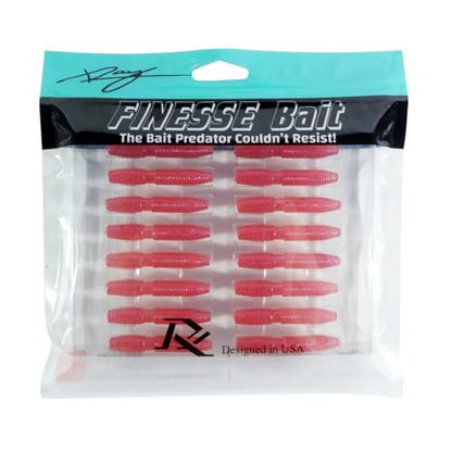 Ray Mini Stick Bait 16pc/Pack 1.75 Inch Fishing Lures Design for Bass, Trout, Panfish, Perch, Crappie, Must-Have Fishing Bait. - color: Pink/Pearl