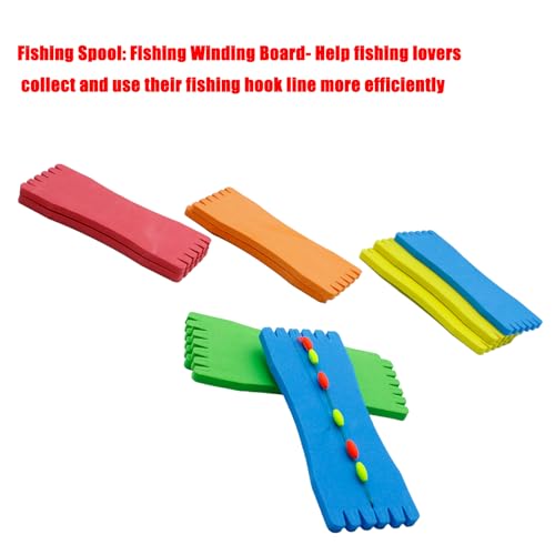 10pcs Fishing Leader Line Hook Holder,Fishing Line Foam Board Spool,Fishing Winding Board for Rigging