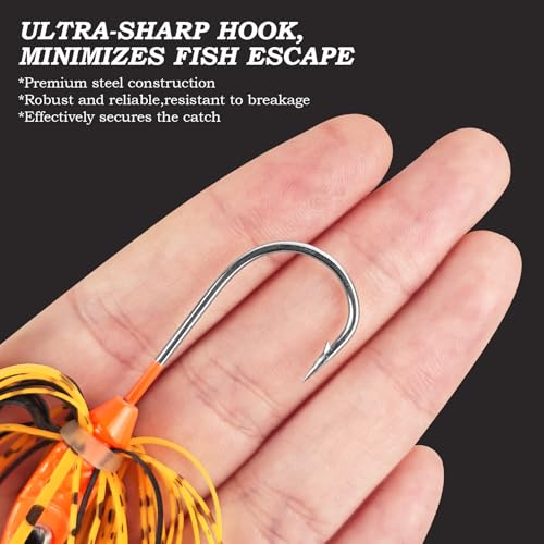 Bass Spinner Baits Fishing Lures | Spinner Baits for Bass Fishing Hard Metal Buzzbait jigs with Skirt for bass pike trout salmon Lures Spinnerbait Swimbait