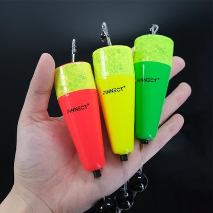 Popping Cork Fishing Floats, 3in/4in Weighted Fishing Bobbers, 3/6-Pack for Saltwater & Freshwater - size: 4in-6 Pack