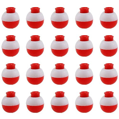 Fishing Bobber 20pcs Red and White 13mm Fishing Floats Bobbers Snap-On Push Button Buoy Float Tackle Ball Sea Fishing Bobber