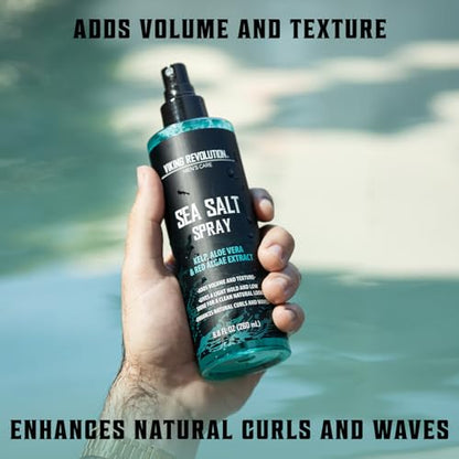 Viking Revolution Sea Salt Spray for Men - Hair Texturizing Spray with Kelp, Aloe Vera and Red Algae Extract - Surf Sprays to Add Volume and Texture for Men and Women Beach Hair - 8.8oz - size: 8.8 Fl Oz (Pack of 1), style: Sea Salt Spray