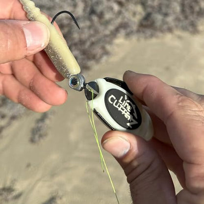 LINE CUTTERZ Patented Dual Hybrid Ceramic Cutter + Stainless Steel Micro Scissors Fishing Line Clipper - Glow-in-the-Dark - color: Glow-in-the-dark
