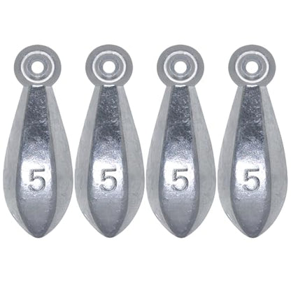 Fishing Weights Sinkers Bank Sinkers | Ocean Saltwater Surf Fishing Gear Fishing Assortment 1oz 2oz 3oz 4oz 5oz - style: 5oz-4pcs