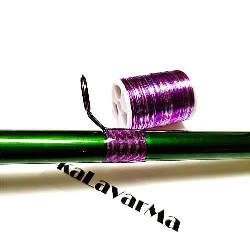 (8pcs*240yd) Kalavarma Rod Wrapping Thread for Fishing Rod Wrapping Thread Rod Building Repair - style: Metallic klm045
