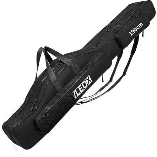 3 Layers Fishing Pole Bag, Fishing Rod Case, Portable Folding Fishing Rod Case Fishing Pole Reel Storage Bag Fishing Gears Organizer 190cm - size: 190cm